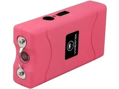 Stun Flashlight Stun Gun 800 PINK - 450 MV Mini Rechargeable with LED Light and Case Self-Defense Defend Yourself Electric Tazer Flashlight