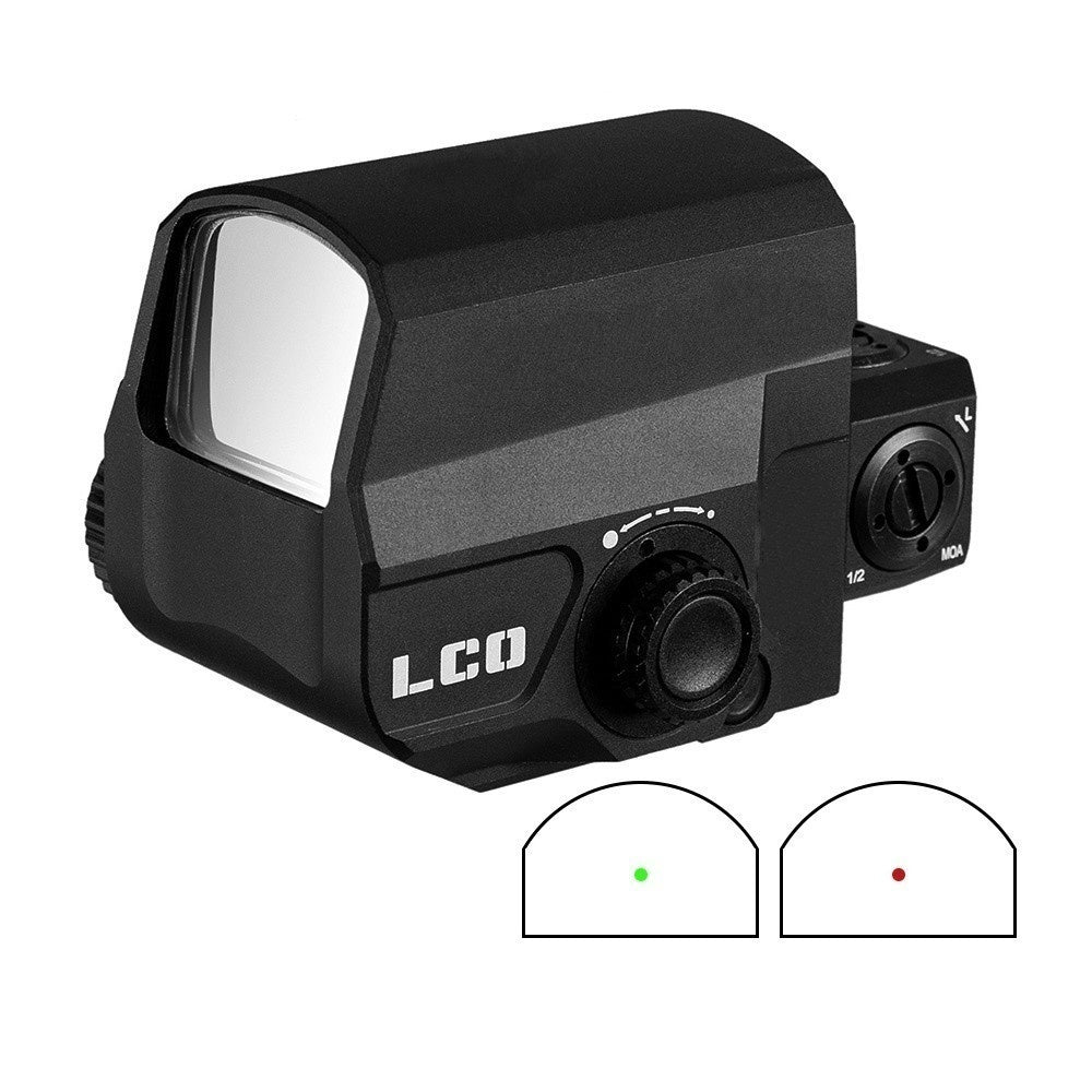 LCO Tactical Red Dot Sight Rifle Scope Hunting Scopes Reflex Sight Fit 20mm Rail Mount Holographic Sight