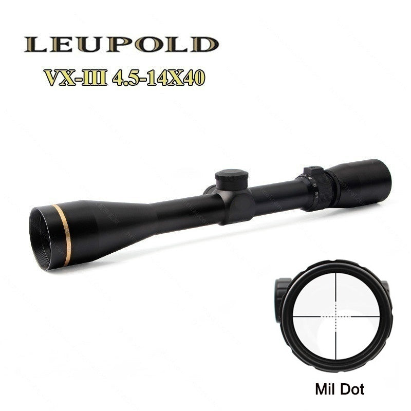4.5-14x40 (Adjustable Objective) Rifle Scope Sight Glass Mil Dot With Mounts Hunting