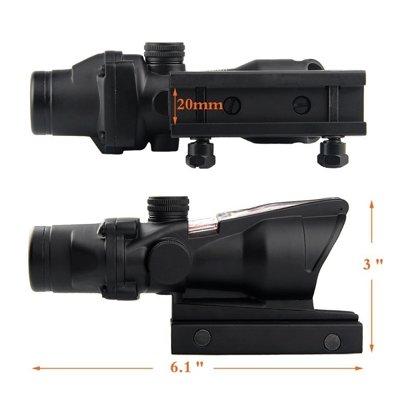 ACOG 4X32 Scope Sight Real Fiber Optics Green/Red Illuminated Crosshair Hunting Riflescopes