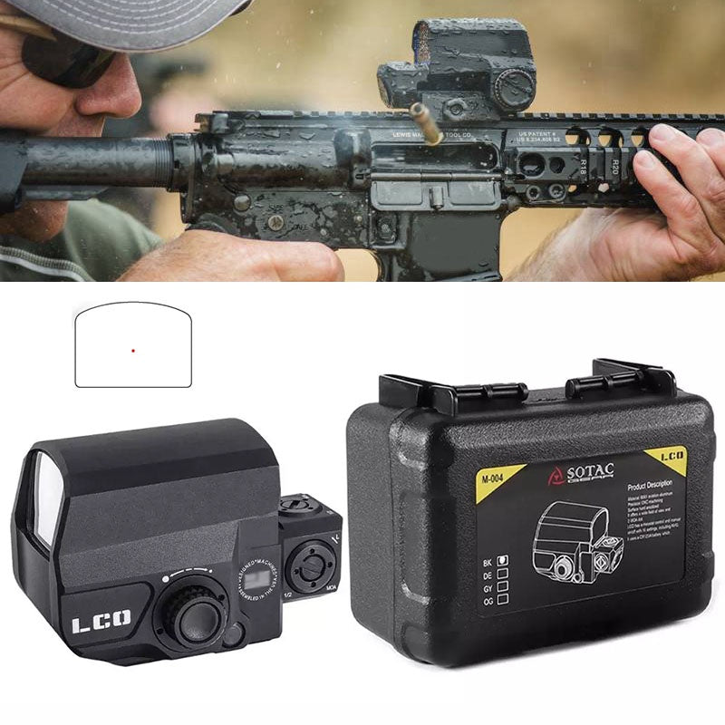LCO Tactical Red Dot Sight Rifle Scope Hunting Scopes Reflex Sight Fit 20mm Rail Mount Holographic Sight