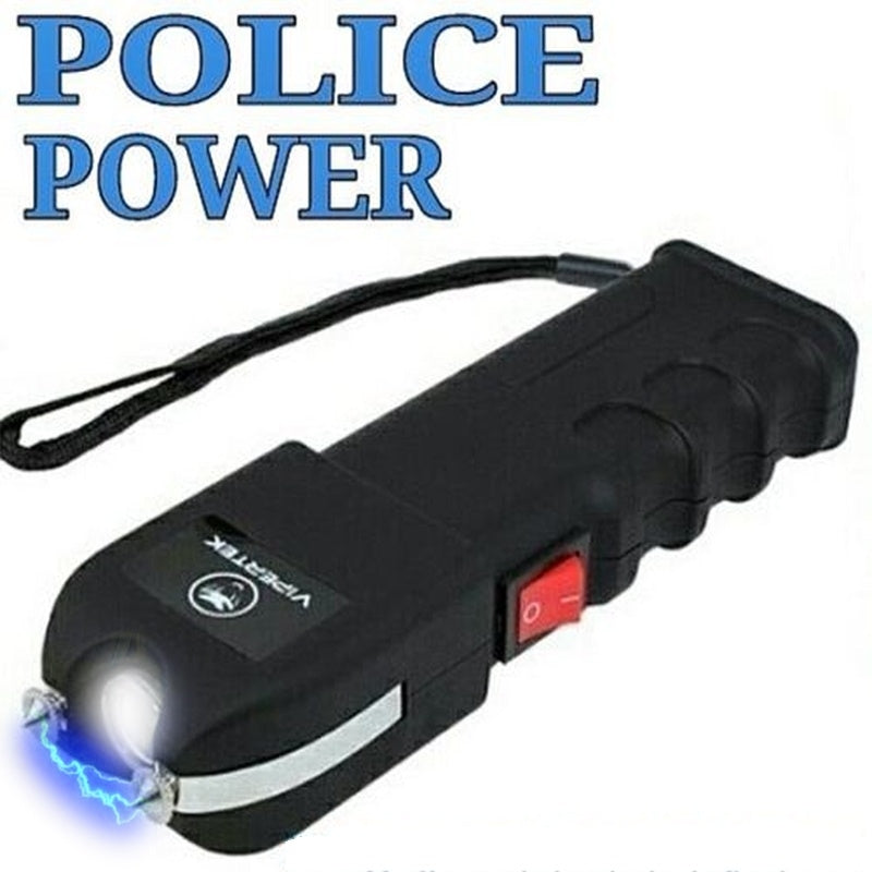 Shock Flashlight Stun POLICE 928 Heavy Duty Rechargeable with LED Flashlight & Case 2