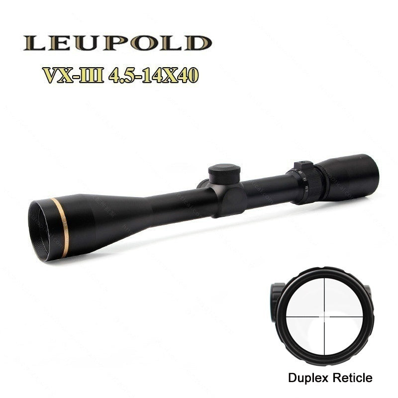4.5-14x40(Adjustable Objective) Rifle Scope Sight Glass Duplex Reticle With Mounts Hunting