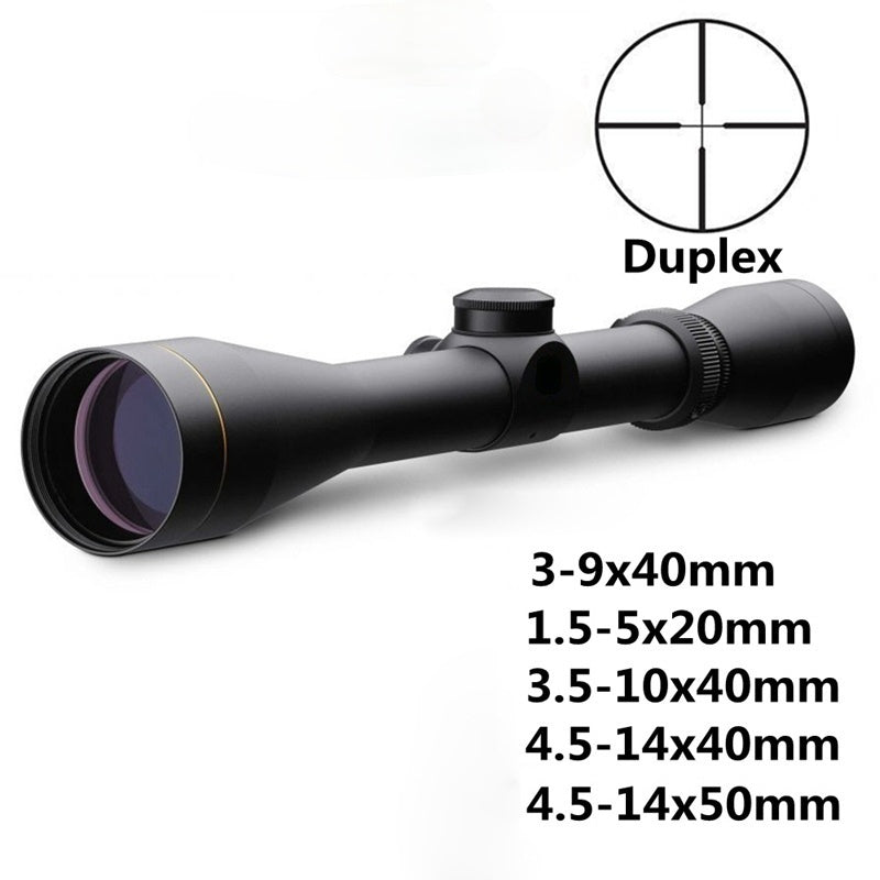 3-9x40mm 1.5-5X20mm 3.5-10x40mm 4.5-14x40mm 4.5-14x50mm Duplex Reticle Gold Ring Riflescope
