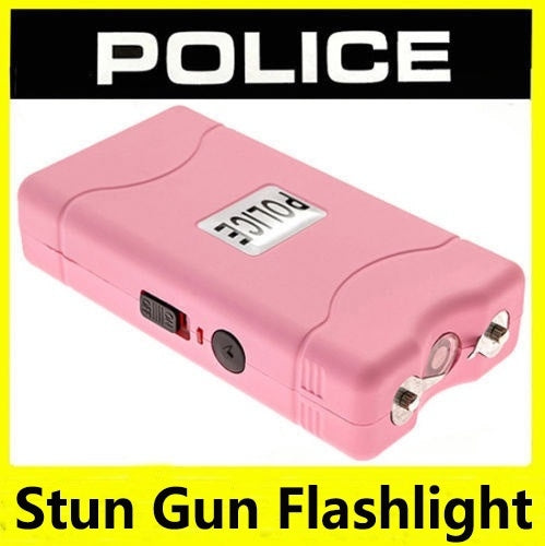 Stun Flashlight Stun Gun 800 PINK - 450 MV Mini Rechargeable with LED Light and Case Self-Defense Defend Yourself Electric Tazer Flashlight