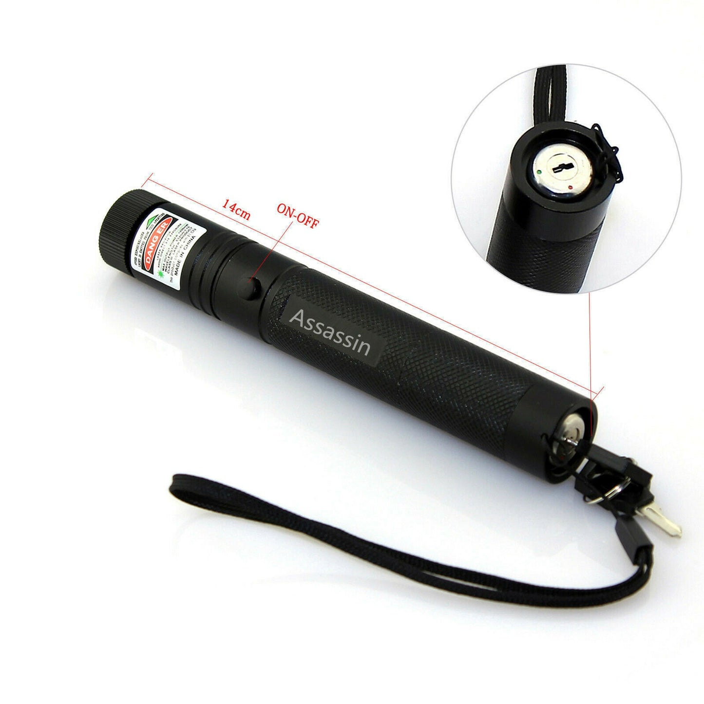 900Miles 1mw Green Laser Pointer Pen 532nm Lazer Beam Light Water Resistant