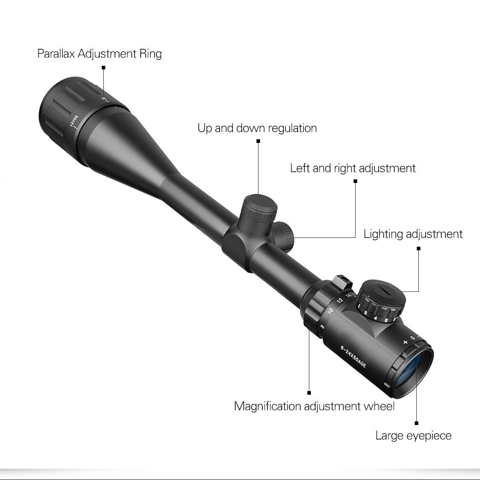 Hunting Rifle Tactical Riflescope 6-24X50 AOEG Reticle Riflescopes