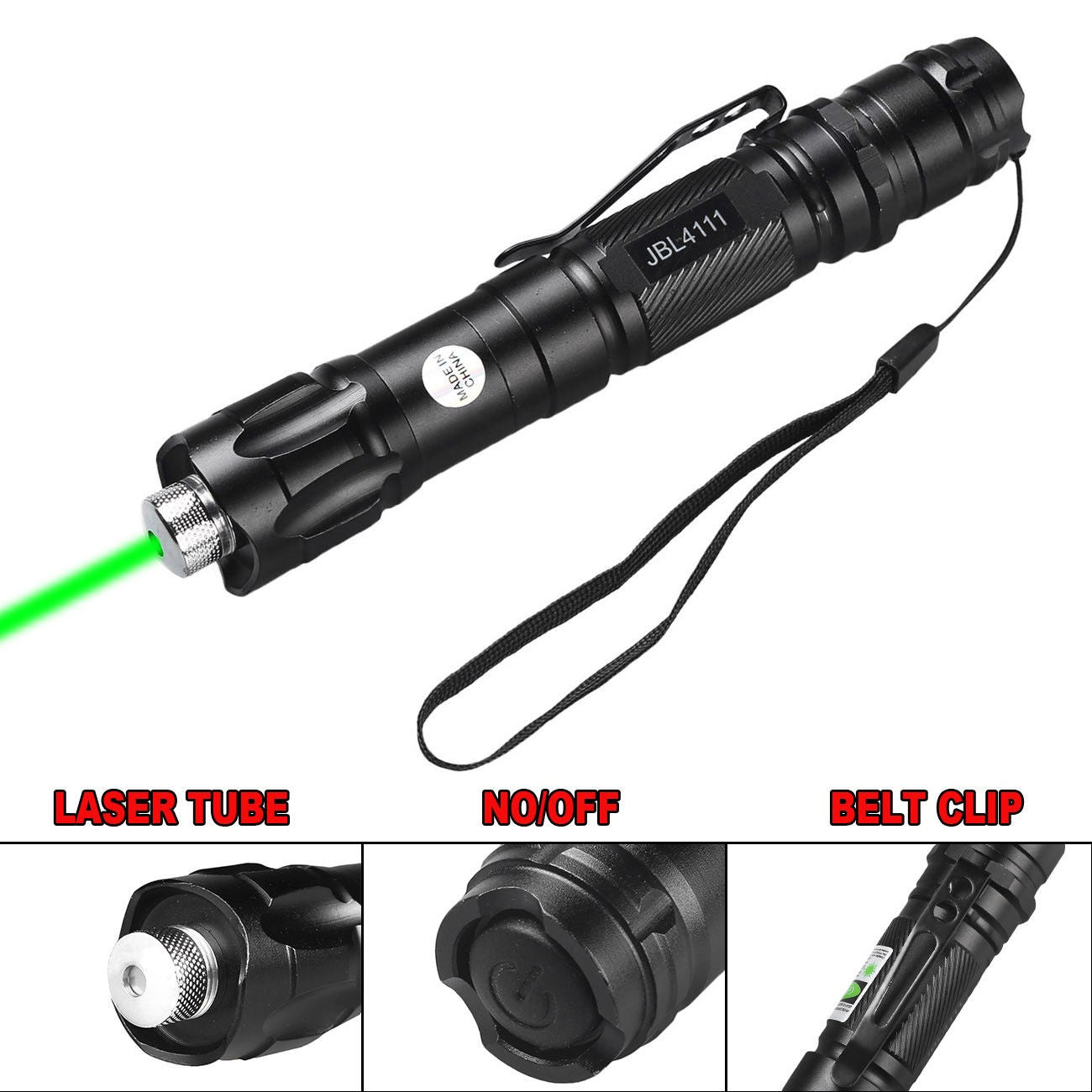 Military High Power 10Miles Green Laser Pointer Beam Lazer Pen + Star Cap + Battery + Charger